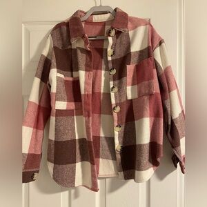 Womens plaid shacket small